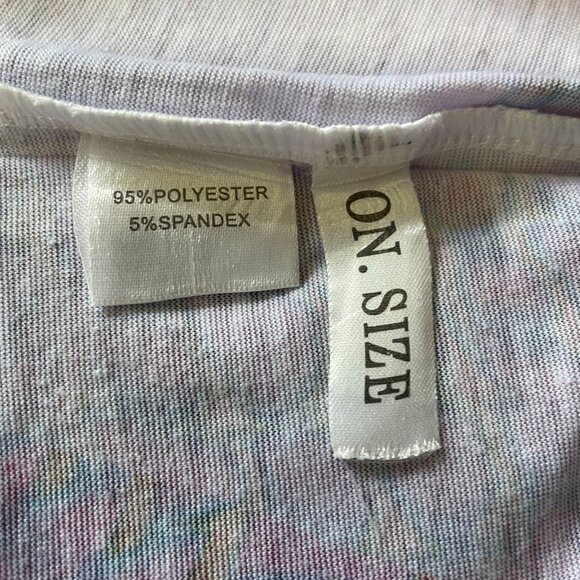 India Boutique Floral Poncho Top Sheer Boho Festival Summer Artsy SZ L/XL - Picture 4 of 11